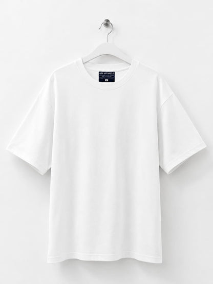 White Oversized Tee & Camel Heather Trouser Set