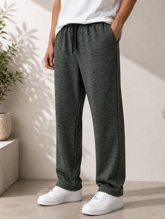 Essential Relaxed Sweatpants — Green Heather