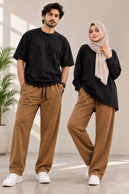 Essential Relaxed Sweatpants — Camel Heather