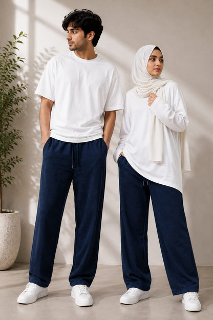 Essential Relaxed Sweatpants — Navy Heather