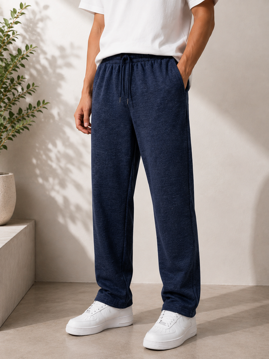 Essential Relaxed Sweatpants — Navy Heather