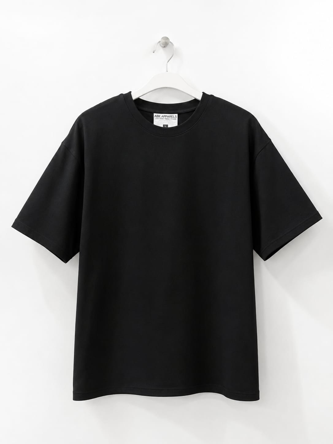 Black Oversized Tee & Camel Heather Trouser Set