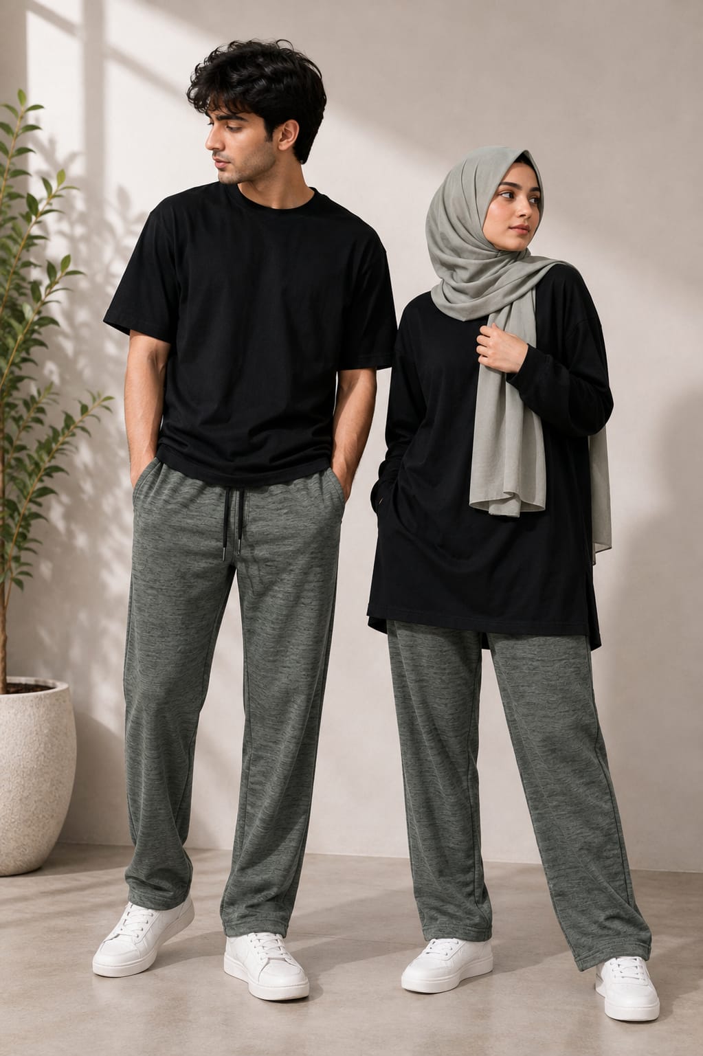 Essential Relaxed Sweatpants — Green Heather