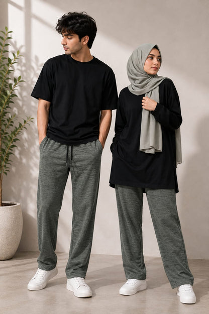 Essential Relaxed Sweatpants — Green Heather
